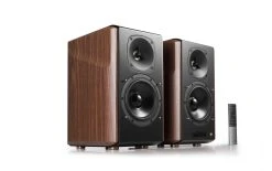 Edifier Paire D’enceintes D’étagère S2000MKIII Brun - Cinéma à Domicile + Haut-parleurs Hifi