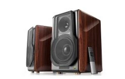Edifier Paire D’enceintes D’étagère S3000 Pro Brun - Cinéma à Domicile + Haut-parleurs Hifi