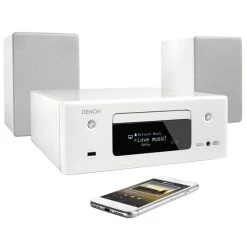 Denon CEOL-N11 Blanc 2 X 65 W DAB+, Internetradio, FM Airplay, Bluetooth, Lecteur CD, Multiroom, WLAN - Chaînes Hifi