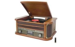 Soundmaster Chaîne Stéréo NR545DAB Brun - Chaînes Hifi