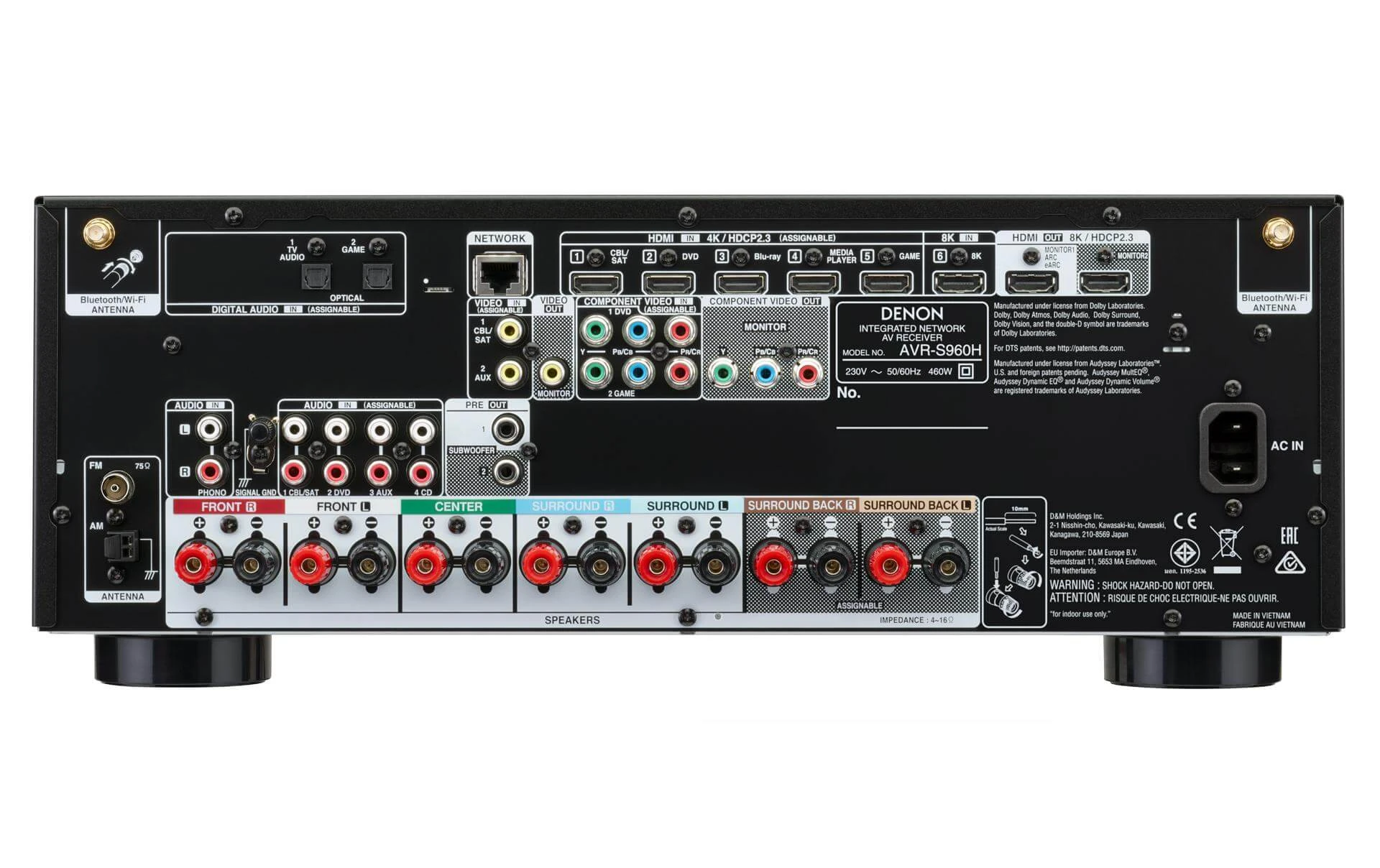 Denon Récepteur AV AVR-S960H Noir - AV + Récepteur ⋅ Composants Hifi 5 Denon Récepteur AV AVR-S960H Noir - AV + Récepteur ⋅ Composants Hifi – Image 3